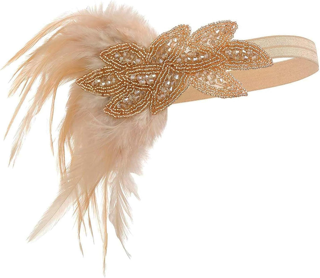 1920S Flapper Accessories Great Gatsby Costume Accessories 20S Flapper Headband Pearl Necklace Gloves Plastic Holder