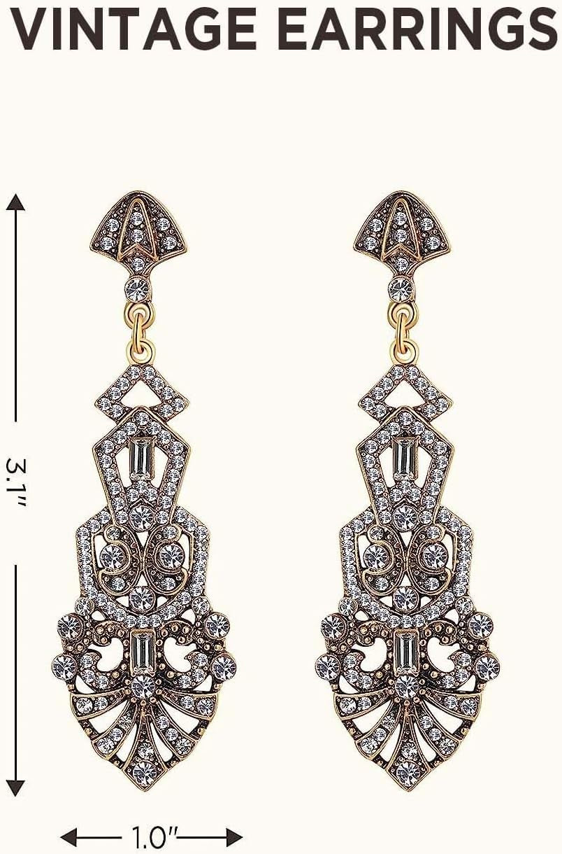 1920S Flapper Accessories Gatsby Costume Accessories Set 20S Flapper Headband Pearl Necklace Gloves Plastic Holder